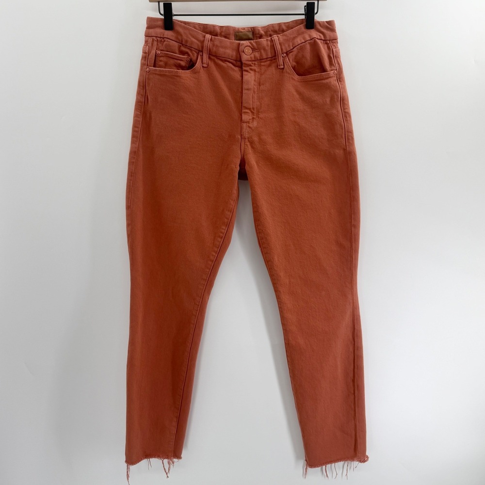 Mother The Looker Ankle Fray‎ in Coconut Shell Terracotta Size 29 - Picture 3 of 14
